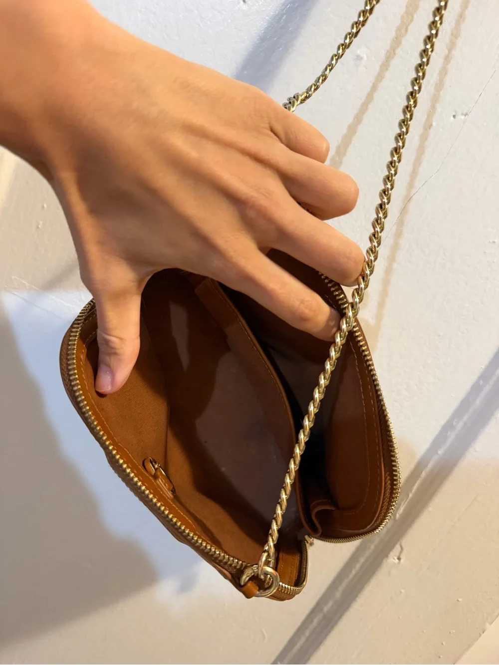 Sandro Canvas Leather Trim Crossbody Bag w/Tags